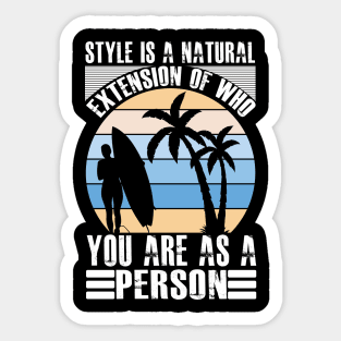 slogan skyline clothing surfboard beach Sticker